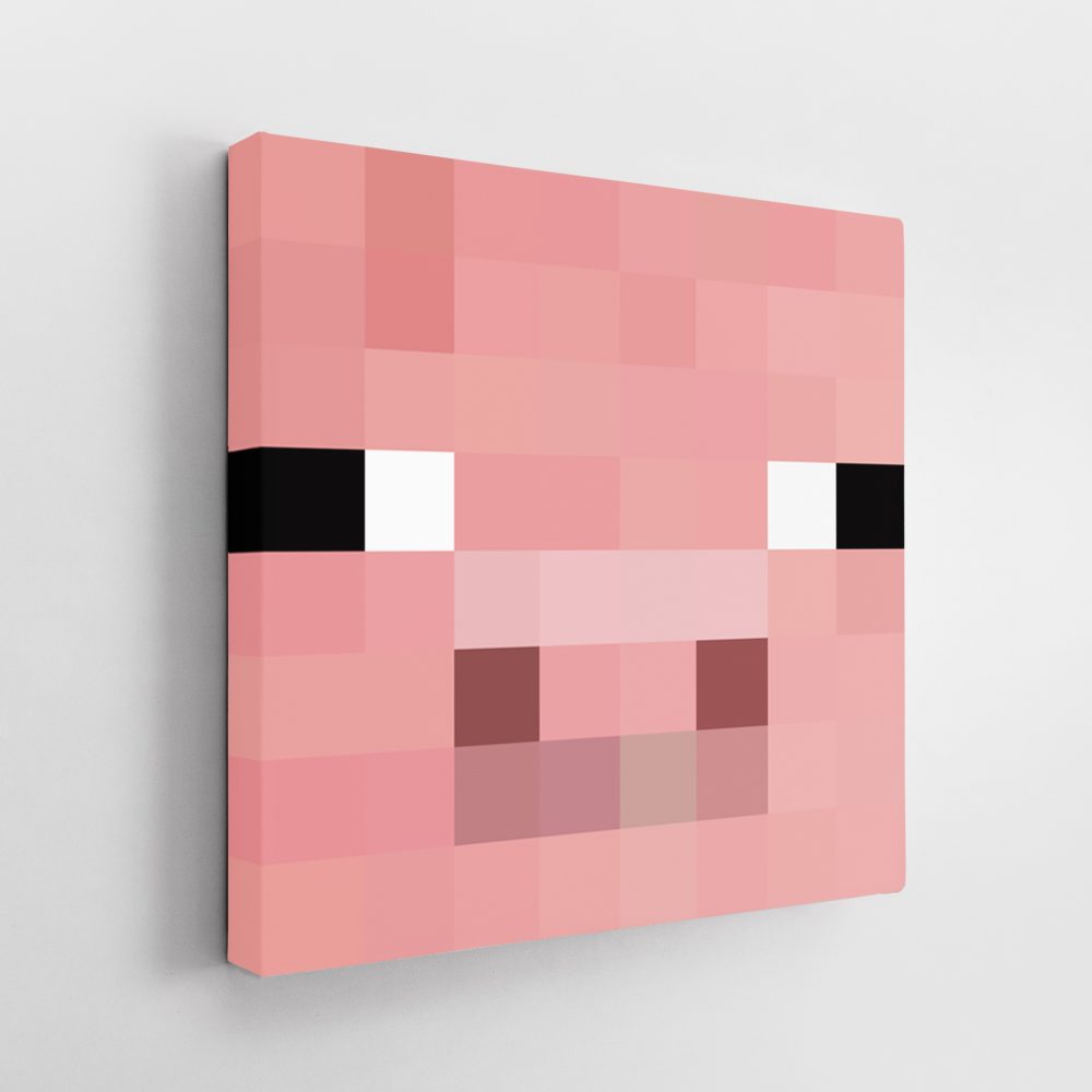 Minecraft Pig Pics on Canvas