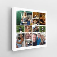 12 Image Square Jigsaw Collage Canvas