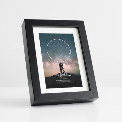 Star Map Black Frame