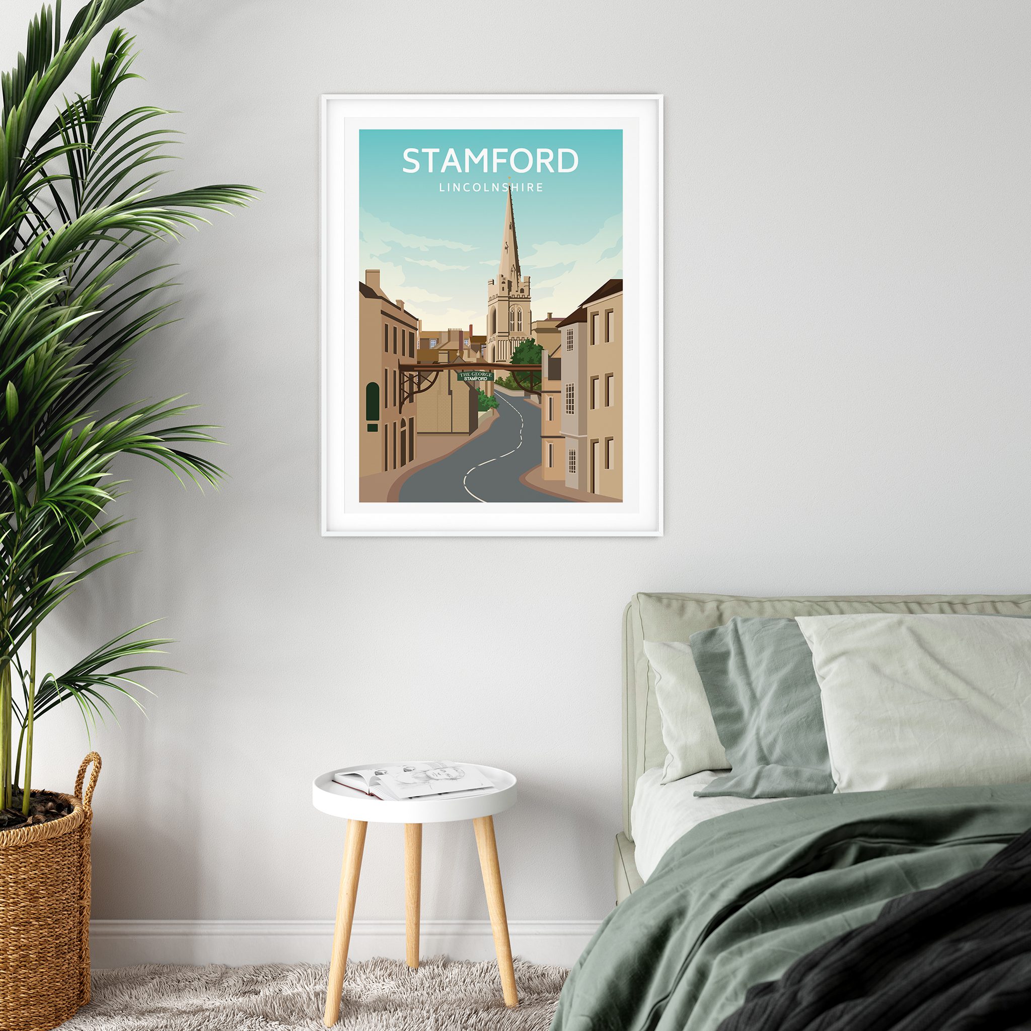 Stamford, Lincolnshire, United Kingdom Travel Poster - Framed Print