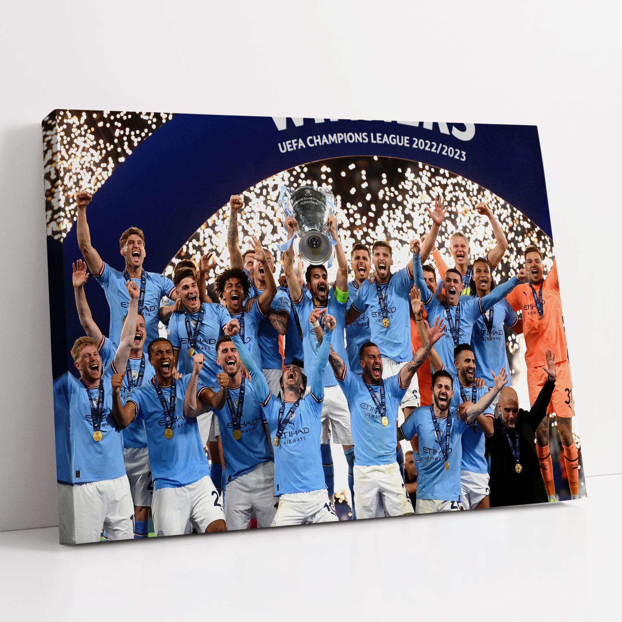 Manchester City Champions League Winners 22/23 Canvas