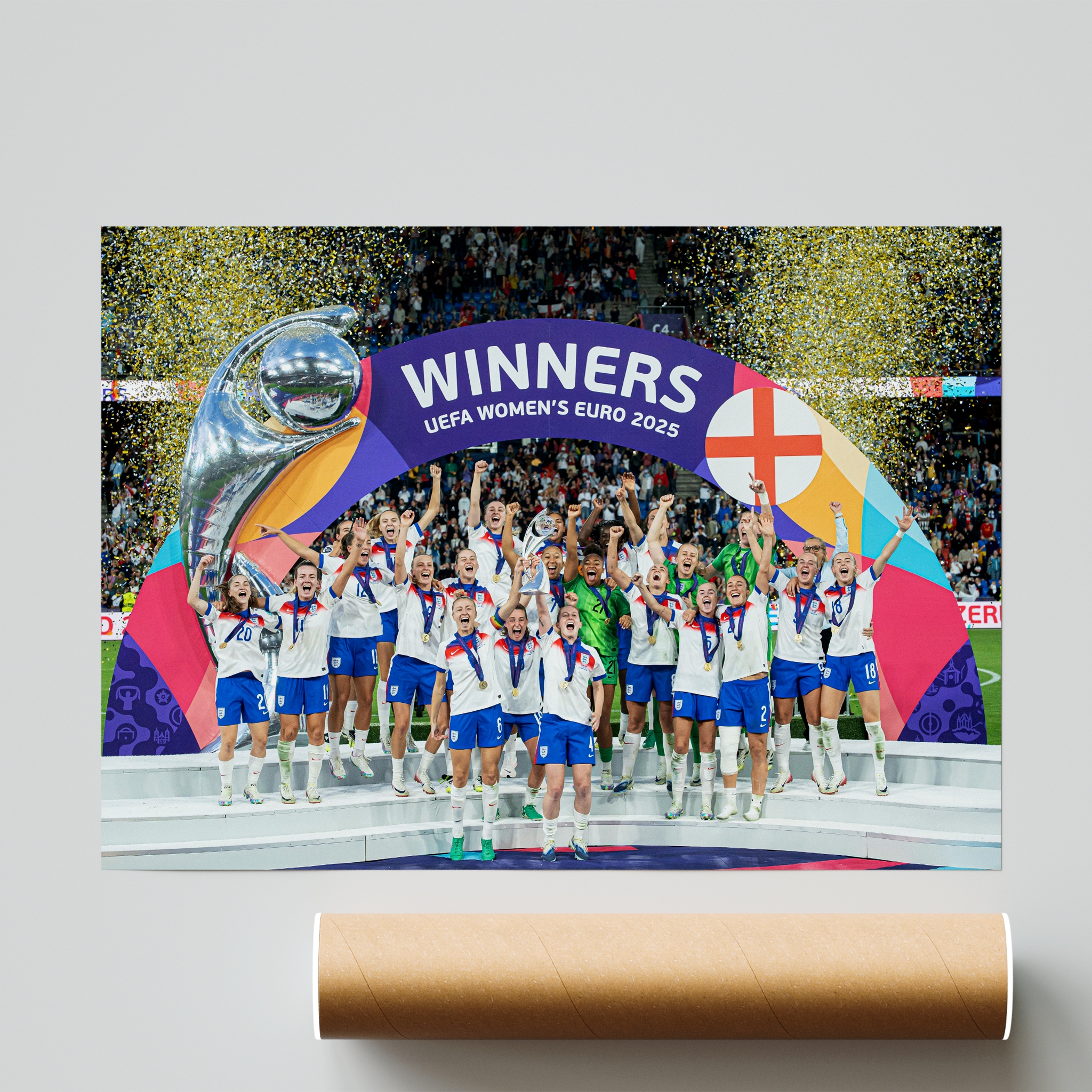 England Women's Euro Winners 24/25 Photo Print